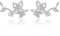 Banemi Ohrringe Damen Geschenk, Ohrringe für Mädchen Ohrhänger Schmetterlingsblume mit Cubic Zirkonia Friktion Back Ohrstecker Valentinstagsgeschenk