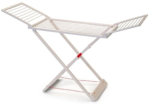Acan Tradineur - Tendedero Plegable 100% de Resina, 20 Metros de Espacio de tendido. Fabricado en España, válido para Interior y Exterior, con Bloqueo de Seguridad, 180 x 108 x 55 cm (Beige)
