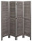 Paravent HWC-G30, Trennwand Sichtschutz Raumteiler, Shabby-Look 170x162cm - grau-braun
