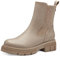 MARCO TOZZI Stivaletti Chelsea Donna in Pelle Sintetica Zeppa, Taupe, 40 EU