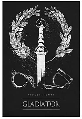 KOURT Gladiatoren-Poster, klassisches Film, Leinwand, Poster, Wandkunst, Dekoration, Bild, Gemälde für Wohnzimmer, Schlafzimmer, Dekoration, Rahmen: 40 x 60 cm