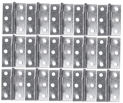 Homoyoyo 18pcs Back Flap Hinge Doors and Windows Patio Umbrella Light Silver Hinge Back Flap Backflap Hinge Small Lampshades Door Hinge Butt Back Cover Clamshell Stainless Steel
