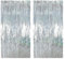 Drucilla Lametta Vorhang, 2 Stück Glitzer Folien Fransen Lametta Vorhänge, Glitzer Tinsel Curtain für Party, Geburtstag, Hochzeit, Happy Birthday Deko, 1m x 2m, Silber