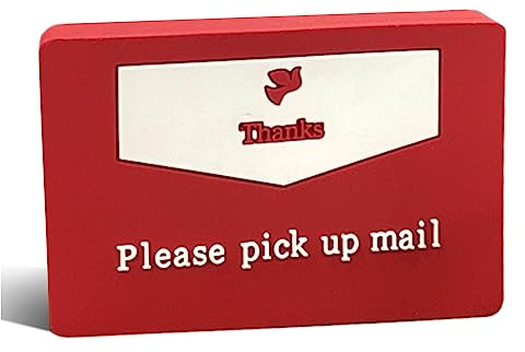 YeeBeny Mailbox Flag with Bright Red Background - Outgoing Mail Post Flag Sign Alert Magnet, 1.57x2.36 Inch