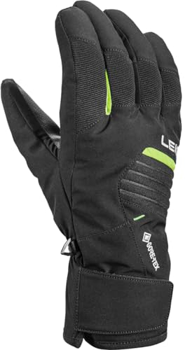 LEKI Vision GTX Handschuhe, Black-Lime, EU 9