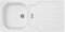 Liquida CMP5WH 1.0 Bowl Reversible Inset White Kitchen Sink with Waste Kit