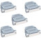 Harissess 5 Stücke DB25 Buchse RS232 D-SUB Serielle Lötbecher Steckverbinder Kit,Vergoldet Gelenke RS232 Serienlötart 25-Pin D Sub Koppler mit Kunststoffhauben,Zugentlastung Tüllen und Schrauben