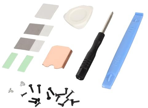M.2 2230 SSD Heatsink Cover Thermal Shield, SSD Copper Heatsink Thermal Pad for Steam Deck, M.2 2230 NVME SSD Copper Heat Sink Cooling Thermal Paste, Opening Tool, Back Cover, Screwdriver Repair Kit