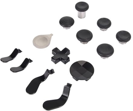 Goshyda Ersatz-Thumbsticks-Kit, Bis zu 12 Tasten, aus Metallischem Edelstahl, mit Aufbewahrungstasche, für Elite Series, 2. Generation, Elite-Version des