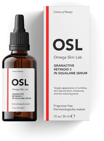 Retinol 3 In Squalene Serum 30ML - Friendly Anti-Aging Retinol Serum for Face & Hyaluronic Acid Serum - Infused with Vitamin E and 1% Retinoid Serum