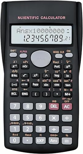 Generic Scientific Calculator, 240 Functions, 2-Line Display, 12 Digits LCD, Black, Suitable for Secondary School Students, Teachers and Business Use