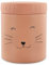 Trixie Tarro de comida aislado – Mrs. Cat | 350 ml | A prueba de fugas y portátil | Mantiene la comida caliente o fría | Acero inoxidable | Contenedor de almuerzo para niños
