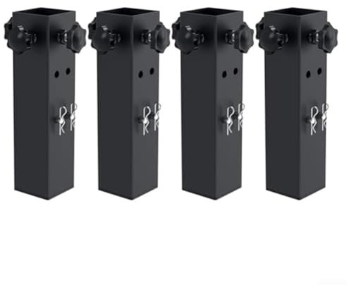 Zoegneer Lot de 4 rallonges de pieds de table pliables en hauteur réglable pour un meilleur soutien sur les tables pliantes