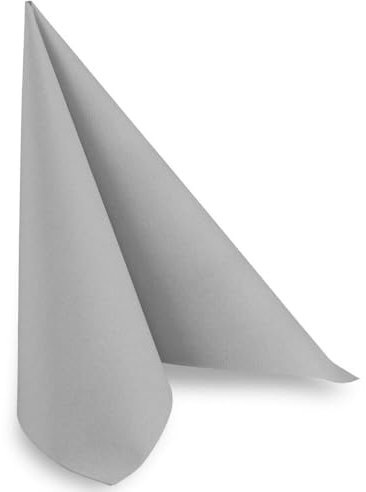 Airlaid Servietten 40 x 40 cm grau 1/4 Falz, 50 Stück