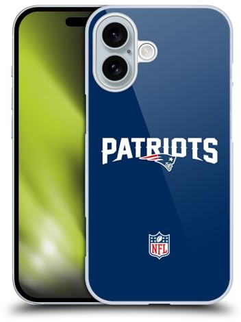 Head Case Designs Offiziell Zugelassen NFL Einfarbig New England Patriots Logo Harte Rueckseiten Handyhülle Hülle Huelle kompatibel mit Apple Apple iPhone 16