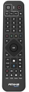 Amiko - Mando a distancia con retroiluminación Bluetooth para modelos Android Amiko A11 Series y A9 Series