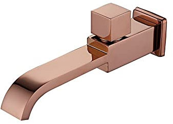 WVRWFDLW Basin Faucet Only Cold Rose Gold Bathroom Faucet in-Wall Bathroo Faucet Bathroom Sink Tap Basin Mixer Tap Set(Rose Gold)