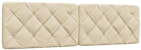 vidaXL Kopfteil-Kissen Creme 180 cm Stoff, Kopfteilkissen, Kopfkissen, Lesekissen, Kopfteilpolster, Rückenkissen, Kissen-Kopfteil, Kopfteil Polster