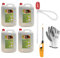 Bioéthanol 99,9% Bio Sprint 4 x 5 l - pour Cheminée de Table, Cheminée & déco de Jardin - sans Fumée ni suie 100% d'origine végétale,Ultra-inodore + Pompe à Main + Briquet + Gants