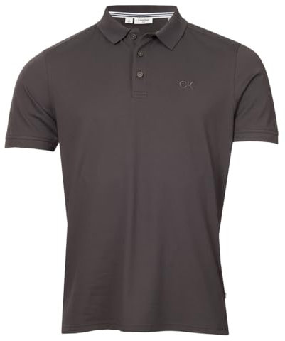 Calvin Klein Mens Campus Coastal Polo Shirt - Charcoal - L