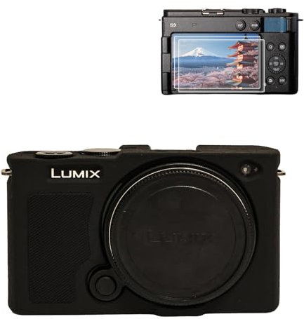 Rieibi Silicone Case for Panasonic Lumix DC-S9 Camera Case with 2PCS Screen Protector,Lightweight Camera Case for Panasonic Lumix S9 Case