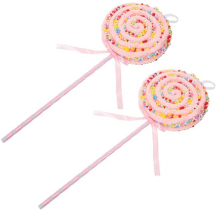 Kisangel 2st Lutscher-Requisiten Untersetzer Für Getränke Große Lollipop-stütze Simulation Lollipop-Modell Dekorative Gefälschte Lollipop-Modelle Lutscher-verzierung Rosa Plastik