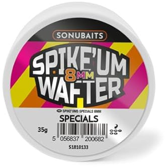 SonuBaits Spike'um Wafters 8 mm Specials, 35 g Dose, Match-Angelhakenköder, kritisch ausbalanciert, perfekte Textur, Castable, nusiance fischsicher, langlebig