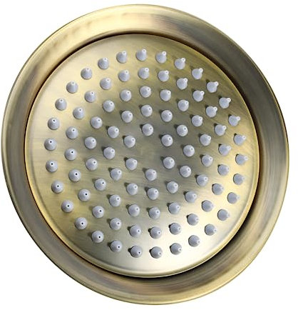 LIFKOME 1Pieza Cabezal de Ducha Vintage Acero Inoxidable Rociador de Techo para Baño Instalación Rápida para Hogar