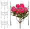 Relaxdays Staudenhalter, 4-teilige Rankhilfe, Pfingstrose & Hortensie, Pflanzenstütze HxB 41,5 x 31 cm, Stahl, braun