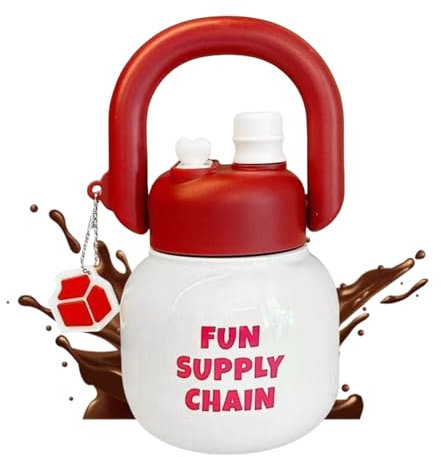 Bexdug Bouteille Isotherme en Acier Inoxydable - Gourde Isotherme 680ml avec Poignée | Gourde d'Hydratation Portable avec Bec Verseur et Paille pour Sport, Randonnée, Pique-nique, École et Vélo