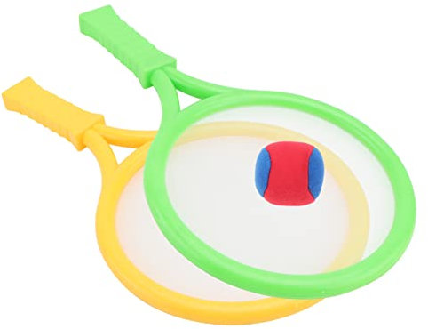 1Pair Tennis Racket Catch Game for Outdoor Fun Lightweight Safe Plastic for Parent Interaction Great for Beach Summer Activities
