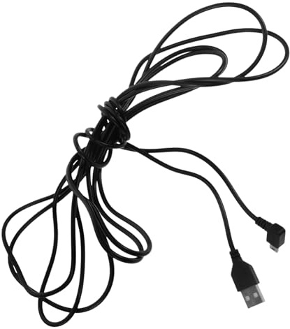 90-Grad USB Stromkabel V3 mit Geradem Kopf, 3, 5m, PVC Schwarz
