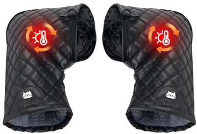 Xoguue Handlebar Mittens - Winter Waterproof Hand Muffs,Windproof Waterproof Warm Mitts for Cold Weather Women Men Winter Scooter Mountain Biking Road Cycling Motorcycle Riding
