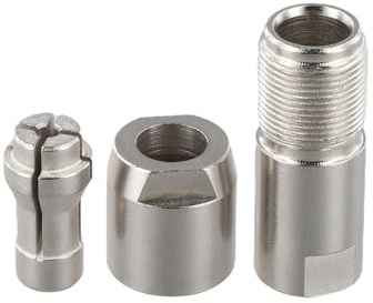 Adattatore per mandrino smerigliatrice diritta, pinza da 3 mm/6 mm per smerigliatrice angolare filettatura, strumento di conversione in metallo per lucidare in spazi ristretti, argento