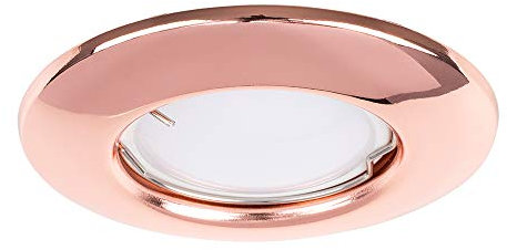 MiniSun | Modern Copper Finish Recessed Ceiling Downlight Fitting | LED Bulbs, Home Décor & Improvement Essential | Includes Bulb [3000K Warm White]