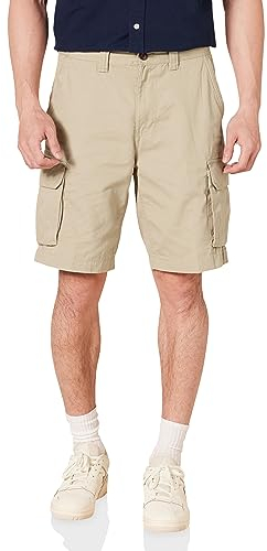 Amazon Essentials Short cargo 25 cm, coupe classique (disponible en grand et petit) Homme, Kaki, 33W