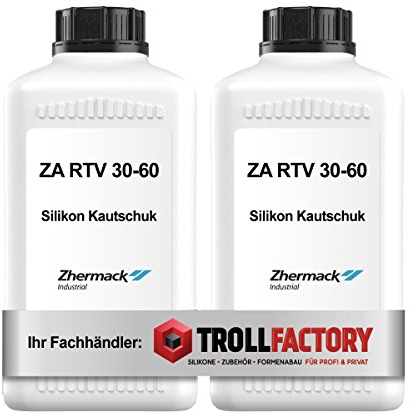 Zhermack Silikon Kautschuk ZA RTV 30-60 weiss super belastbar mittelhart Dubliersilikon 2kg