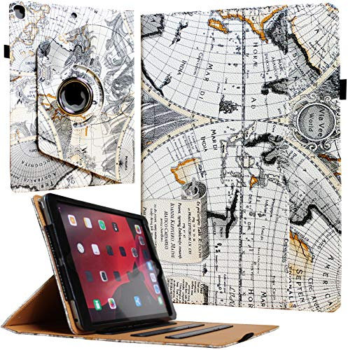 JYtrend Schutzhülle für iPad 9.7 (2018) 6th/(2017) 5. Generation, iPad Air 1 (2013)/Air 2 (2014), 360 drehbar, Auto Wake Up,Sleep karte