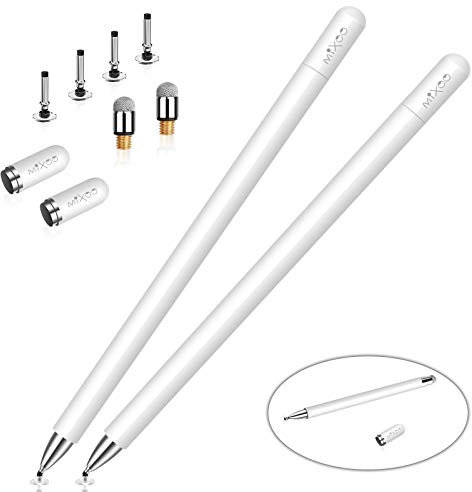 Mixoo Stylus Pens for Touch Screens, 2pack Universal Tablet Pen with Magnetic Disc Compatible with Apple/iPhone/iPad Pro/Mini/Air/Android/Microsoft Surface and All Touchscreen Devices
