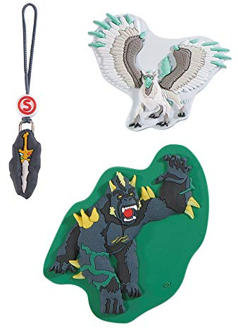 Step by Step Magic Mags Schleich® Elrador Creatures Monster Gorilla“, 3-teilig, 2 Magnet-Applikationen und 1 Anhänger, als Ergänzung für den Schulranzen oder Vorschulrucksack, für Jungen
