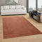 Paco Home Teppich Wohnzimmer Schlafzimmer Esszimmer Kurzflor Moderne Optik Einfarbig Pastell, Grösse:200x280 cm, Farbe:Kupfer
