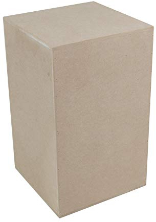 Paintersisters® Sockel unlackiert MDF, Gr. 2XL - (30x30x50 cm) allseitig geschlossen, akkurat verarbeitet, Podest für Objekte und Kunst, Deko, Pflanzensäule, Schaufenster