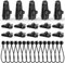 TaoTazon 15 Stück Planenclips Zeltplanen Clips + 15 Stück Spanngummis mit Kugel, Upgrade Multifunktion Planenbefestigung, Planenspanner Gummispanner für Boots Zelte Markisen Windseil und Banner