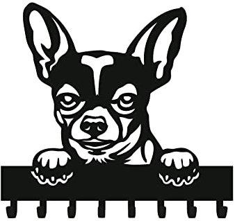Generico Portachiavi da Muro a forma di cane con 8 ganci, Appendichiavi da Parete moderno per Ingresso, Cucina, Idea Regalo, Arredamento Casa, Porta guinzaglio cane da parete (Chihuahua)