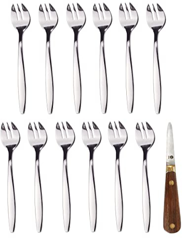 Lancet Oyster Set, 1 Knife and 12 Forks