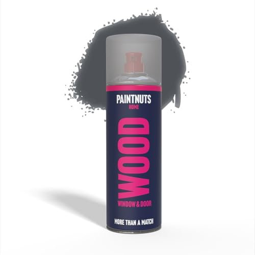 PaintNuts Wood Window & Door Paint - RAL-7015 - SLATE GREY Satin 400ml Spray Can