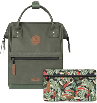 Cabaïa - Adventurer Rucksack Busan Mini 10L - Wasserabweisend - Laptopfach bis zu 10,5 Zoll - 2 Vordertaschen - vegan zertifiziert - Rucksack für Reisen und Arbeit, Damen & Herren - Grün