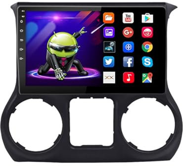Autoradio Bluetooth 2 Din Android 13 pour Jeep Wrangler 3 JK 2010-2018,10 inch Screen Radio Voiture écran Tactile,Divertissement Multimédia et Caméra de Recul Télécommande de Volant(S5 4G+64G)