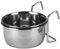 KERBL Edelstahlnapf (Napf mit Halterung, 6 x 12 x 12 cm Trinkschale mit 600 ml) 84298
