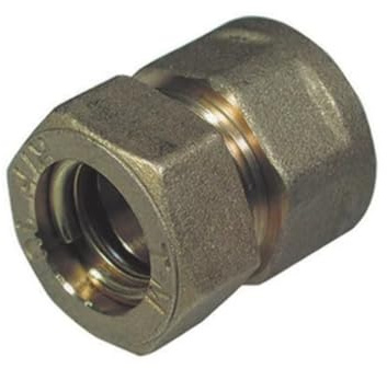 Raccord droit joint torique F 3/8 x10mm pour tuyau multicouche à serrer